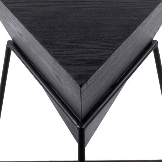 Gray Metal & Wood Modern Accent Table